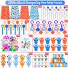 220PCS Blue and Orange Dog Paw Print Party Favors for Kids Theme Birthday Party Favors Decorations Supplies Goodie Bag Stuffer Pinata Filler Birthday Gifts view 2