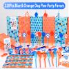 220PCS Blue and Orange Dog Paw Print Party Favors for Kids Theme Birthday Party Favors Decorations Supplies Goodie Bag Stuffer Pinata Filler Birthday Gifts view 3