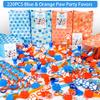 220PCS Blue and Orange Dog Paw Print Party Favors for Kids Theme Birthday Party Favors Decorations Supplies Goodie Bag Stuffer Pinata Filler Birthday Gifts view 4