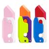 3D Printing Fidget Knife Toy for Adults - Funny Plastic EDC Carrot Knife Toy - Sensory Toys Anxiety Stress Relief Toy - Stocking Stuffers Gift ( PinkWhite+GreenPurple+BlueWhite) view 1