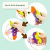 3D Printing Fidget Knife Toy for Adults - Funny Plastic EDC Carrot Knife Toy - Sensory Toys Anxiety Stress Relief Toy - Stocking Stuffers Gift ( PinkWhite+GreenPurple+BlueWhite) view 3