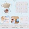 Ginbear Silicone Play Kitchen Tea Set with Washable Cloth Napkin for Toddlers & Kids 1-3, Non-Toxic Unbreakable Baby Bath Toys for Children 12 Months+ (Beige, Blue, Green, Rosy) view 4