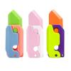 3D Printing Fidget Knife Toy for Adults - Funny Plastic EDC Carrot Knife Toy - Sensory Toys Anxiety Stress Relief Toy - Stocking Stuffers Gift (Pinkwhite + GreenPurple + Lighting) view 1