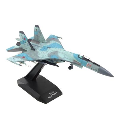 DBEIXIWEI Russian SU-35 Super Flanker with 1:100 Scale, Military Aircraft Collection for Plane Enthusiasts
