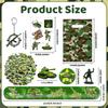 122 PCS Army Party Favors, Military Camo Temporary Tattoos Slap Bracelets Keychains Stickers Badges Goodie Bags Soldiers Figures for Army Birthday Party Decorations Gifts for Kids Classroom Rewards view 2