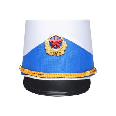 Alvivi Drum Major Soldier Nutcrackers Teen Adult Halloween Cosplay Party Marching Band Hat - Blue Medium