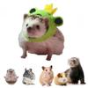 Funny Cosplay Costume for Hedgehog Polar Fleece Handmade Clothes Hoodie for Small Animal Rat Hamster Ferret Party Dress Up Halloween Christmas Photo Shoot (Frog Hat,L(500-600g)) view 1