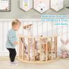 Costzon Wooden Arch Sensory Table for Kids, 6-in-1 Toddler Indoor Montessori Climbing Toys with Cushion, Foldable Storage Bin, Arch Climber Ladder Learning Playset for Kids Gift Presents view 2