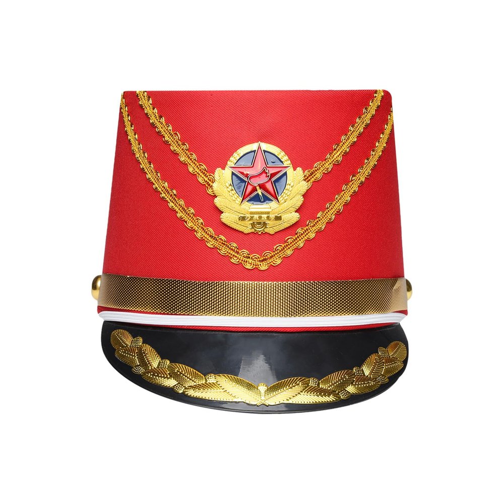 Alvivi Drum Major Soldier Hat for Nutcrackers - Teen Adult Halloween Cosplay Party - Marching Band Type T Medium