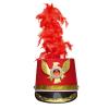 Alvivi Drum Major Soldier Nutcracker Hat - Teen Adult Halloween Cosplay Party Marching Band Feather Type R Red Medium view 1