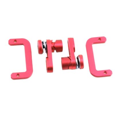 for Axial for Scx10 III 1/10 RC Crawler Car Upgrade Parts Accessories Metal Dig 2-Speed Shift Servo Horn Arm & Protect Mount Set RC Car Repair Kit(Red)