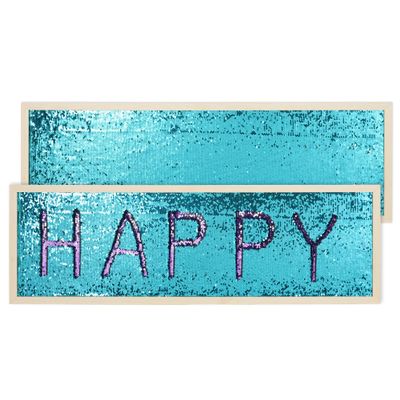 Sequin Sensory Wall, 40"x12" Reversible Sequin Fabric Sensory Wall for Kids, Activity Board for Daycare Playroom and Classroom Must Haves, Flip-Sequin Tactile Wall Busy Board