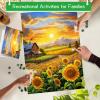 Puzzles for Adults 1000 Pieces, Fall Sunflower Puzzle, Challenging Impossible Puzzles Perfectly Interlocking, No Dust Home Decoration & Gifts for Friends Parents Father's Day view 4