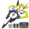 BEZGAR RC Airplane, 2.4GHZ 6-axis Gyro Remote Control Airplane, Gesture Remote Control Plane, 360 Flip Fighter Jet Toy, Toys for Ages 8-13 with Colorful LED Navigation Lights Green view 1