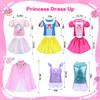 16 Pcs Princess Dress Up Clothes for Little Girl Role Play Costume Gift Set, Princess Mermaid Pretent Play Outfit Toys for Toddler Girls, Cosplay Birthday Party Gift for Girls Age 3 4 5 6 7 + Year Old view 2
