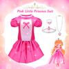 16 Pcs Princess Dress Up Clothes for Little Girl Role Play Costume Gift Set, Princess Mermaid Pretent Play Outfit Toys for Toddler Girls, Cosplay Birthday Party Gift for Girls Age 3 4 5 6 7 + Year Old view 4