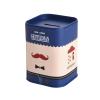 1Pcs Tinplate Piggy Bank Square Money Box Metal British Style Storage Jar Cartoon Children S Piggy Bank view 1