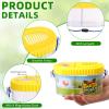 6 Pack Bug Catcher Kit for Kids Bulk Insect Habitat Viewer with Magnifying Glass Vents Portable Bug Collection Cage with Lanyard Nature Outdoor Explorer Set for Boys Girls Birthday Gift(Yellow) view 3