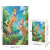 1000 Piece Adult and Teen Puzzles Animals Themed Puzzles Dogs Jumping Into Garden Fun and Challenging Gifts for Friends Bedroom Decorative Art view 2