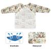 MNSRUU Smock for Kids Sloth Cartoon Cute Long Sleeve Kids Art Smock Paint Aprons with Pockets for Age 2-4 Years, S view 3