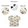 MNSRUU Smock for Kids Sloth Cartoon Cute Long Sleeve Kids Art Smock Paint Aprons with Pockets for Age 2-4 Years, S view 4