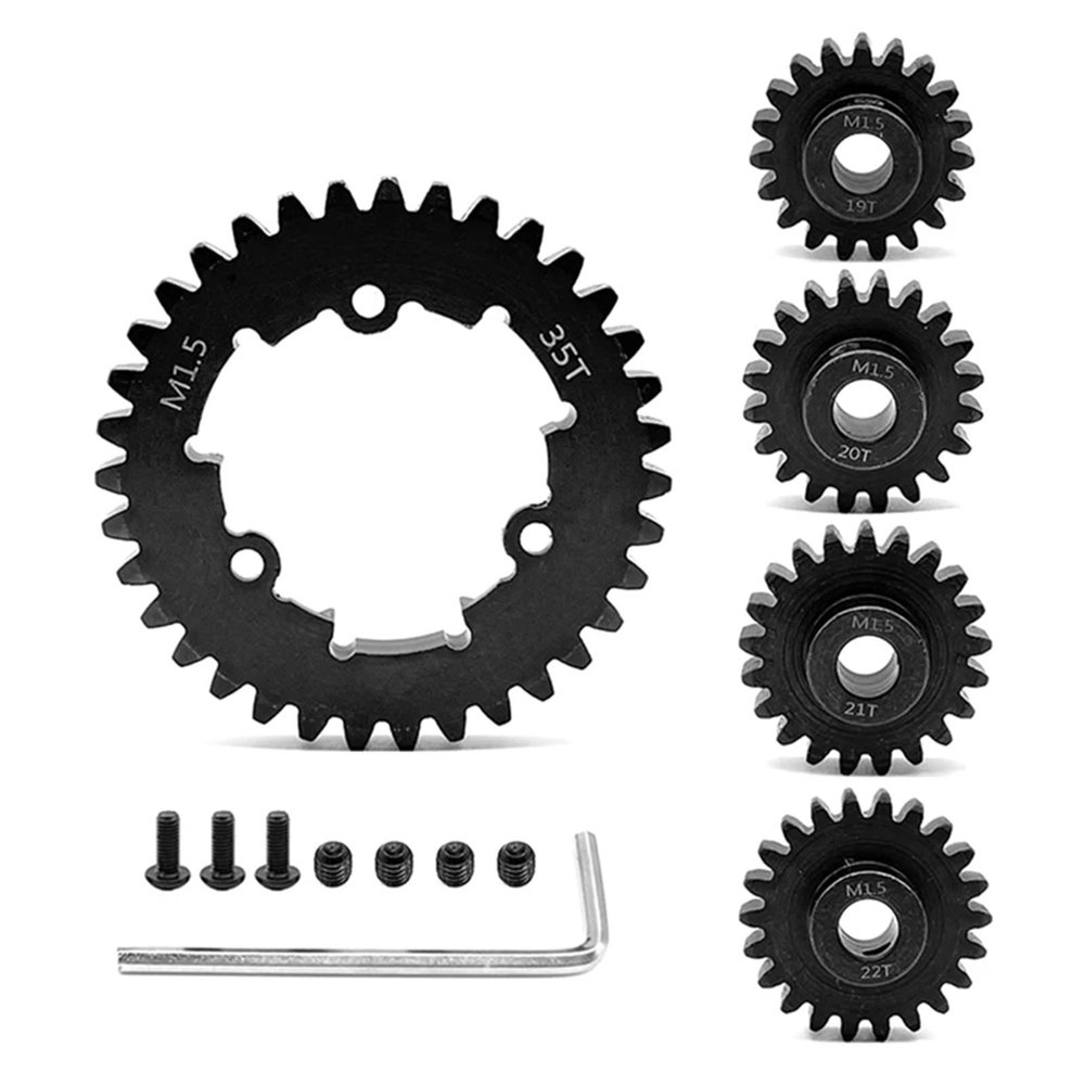 1.5 Modulus 35T Spur Gear M1.5 Gear Suit 6447X 6448X for Tra-xxas 1/5 for X-Maxx 6S 8S 1/6 XRT RC Car Upgrade Parts(Black 35T1920212)