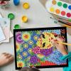 100 Quests Color by Number, Color by Number Adult Coloring Book, Drawing Development Books, Painting Activity Book, Square + Triangle + Hexagon + Circles Quick-Drying Watercolor Pencil Set view 2