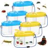 6 Pack Bug Catcher Kit for Kids Bulk Insect Habitat Viewer with Magnifying Glass Vents Portable Bug Collection Cage with Lanyard Nature Outdoor Explorer Set for Boys Girls Birthday Gift(YellowBlue) view 1