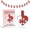 12 DIY Danish Heart Baskets. 4x4 Checkered Pattern with Central Heart. Precut and Ready to Use, No Tools Needed. Traditional Weaving Paper Craft to Make Julehjerter. for Expert Crafters Only view 1