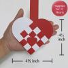 12 DIY Danish Heart Baskets. 4x4 Checkered Pattern with Central Heart. Precut and Ready to Use, No Tools Needed. Traditional Weaving Paper Craft to Make Julehjerter. for Expert Crafters Only view 2