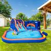 Hapcap Inflatable Water Slides for Kids Backyard,Water Park Bounce House with Big Splashing Pool,Climbing Wall,Air Blower view 3