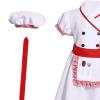 FytStycale Kids Chef Costume Set Baking Uniform Kids Kitchen Accessories for Cosplay Gift, S view 3