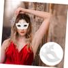 6pcs DIY Crown Mask Masks for Crown Mardi Gras Masks Children Mask Blank Half Face Cover Paintable Paper Mask for Paper Masks Masquerade Pulp White/1131 view 2