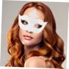 6pcs DIY Crown Mask Masks for Crown Mardi Gras Masks Children Mask Blank Half Face Cover Paintable Paper Mask for Paper Masks Masquerade Pulp White/1131 view 3