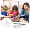 6pcs DIY Crown Mask Masks for Crown Mardi Gras Masks Children Mask Blank Half Face Cover Paintable Paper Mask for Paper Masks Masquerade Pulp White/1131 view 4