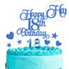 18th Birthday Cake Decoration, 18th Number Candle Happy Birthday Glitter Cake Decoration Card Anniversary Holiday Cake Decoration Insert Card view 4