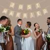 20 PCS Burlap Banner with 27 PCS Letters Stencil DIY Customizable Birthday Party Banners Decorations for Wedding, Camping view 4