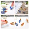 Dreidels for Hanukkah 4Pcs Exquisite Glass Dreidel Lightweight Collectible Dreidels Hanukkah Decorations for Tabletop Living Room, Dreidels view 3