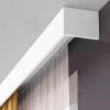 Three-in-One Curtain Single Track Rod and Valance Ceiling Mounted for Living Room Bedroom Room Divider(100cm) view 1