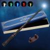 CharmFields Light Up Magic Wizard Wand with 5 Static Light Colors, Rechargeable Illuminating Resin Witch Wand for Kids Collection Cosplay, with Mini Stand Display, Rune view 1