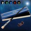 CharmFields Light Up Magic Wizard Wand with 5 Static Light Colors, Rechargeable Illuminating Resin Witch Wand for Kids Collection Cosplay, with Mini Stand Display, Shell view 1