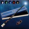 CharmFields Light Up Magic Wizard Wand with 5 Static Light Colors, Rechargeable Illuminating Resin Witch Wand for Kids Collection Cosplay, with Mini Stand Display, Skull view 1