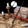 CharmFields Light Up Magic Wizard Wand with 5 Static Light Colors, Rechargeable Illuminating Resin Witch Wand for Kids Collection Cosplay, with Mini Stand Display, Skull view 2