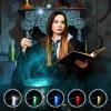 CharmFields Light Up Magic Wizard Wand with 5 Static Light Colors, Rechargeable Illuminating Resin Witch Wand for Kids Collection Cosplay, with Mini Stand Display, Skull view 3