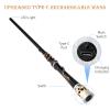 CharmFields Light Up Magic Wizard Wand with 5 Static Light Colors, Rechargeable Illuminating Resin Witch Wand for Kids Collection Cosplay, with Mini Stand Display, Skull view 4