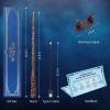 CharmFields Light Up Magic Wizard Wand with 5 Static Light Colors, Rechargeable Illuminating Resin Witch Wand for Kids Collection Cosplay, with Mini Stand Display, Blossom view 2