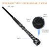 CharmFields Light Up Magic Wizard Wand with 5 Static Light Colors, Rechargeable Illuminating Resin Witch Wand for Kids Collection Cosplay, with Mini Stand Display, Dragonscale view 3