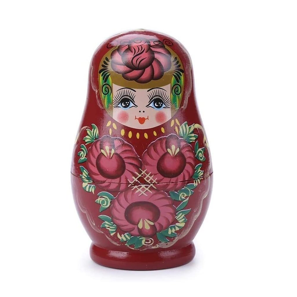 RUTAVM Russian Dolls 5 Pieces Matryoshka Doll Wooden Matryoshka Set Russian Nesting Dolls Gift Home Decoration Nesting Dolls