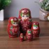 RUTAVM Russian Dolls 5 Pieces Matryoshka Doll Wooden Matryoshka Set Russian Nesting Dolls Gift Home Decoration Nesting Dolls view 3