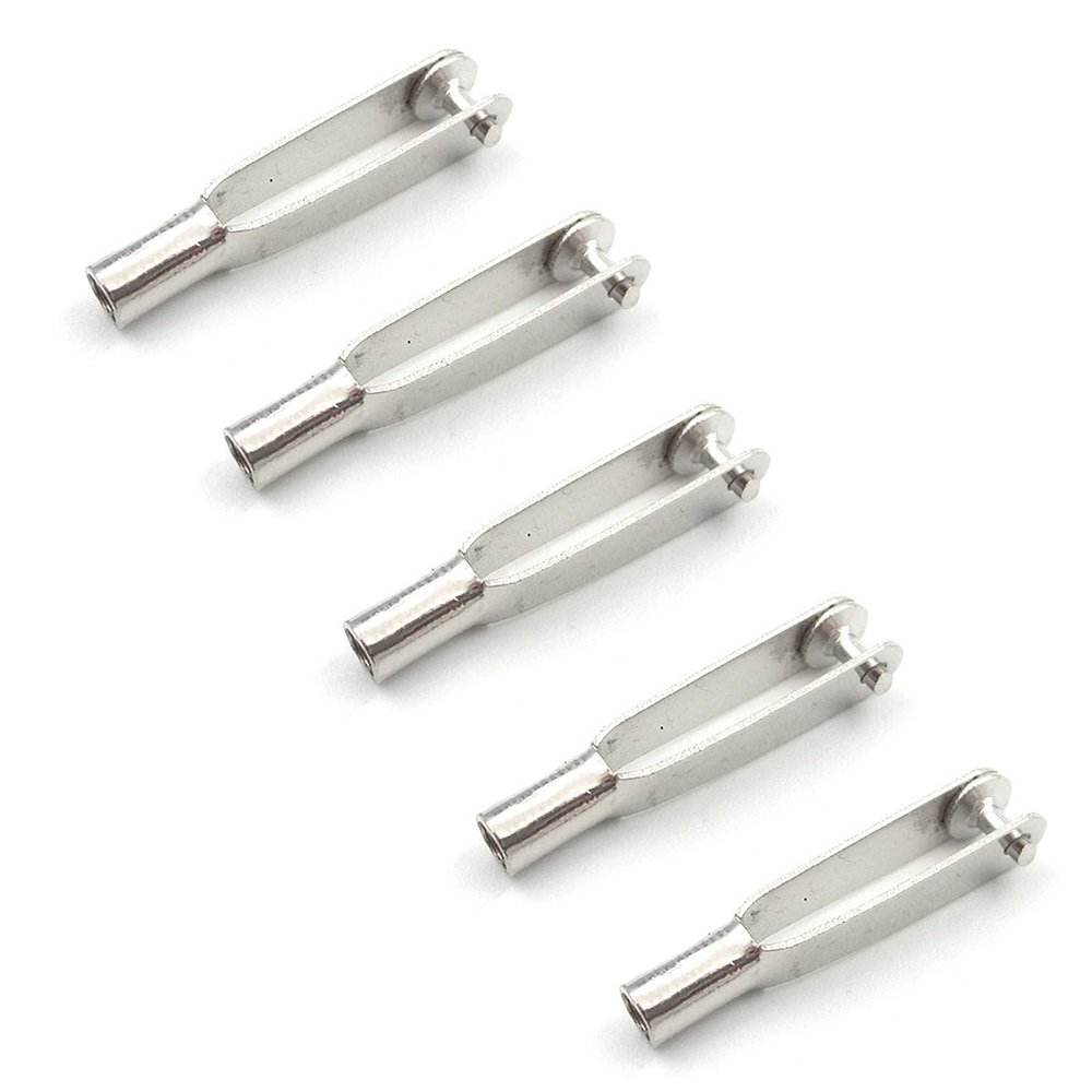 5PCS M2 M3 Metal Pushrod Iron Clamp Head for 2mm/3mm Pushrods, Servo Pushrod Clip, Steering Clamp(M2*L22mm)